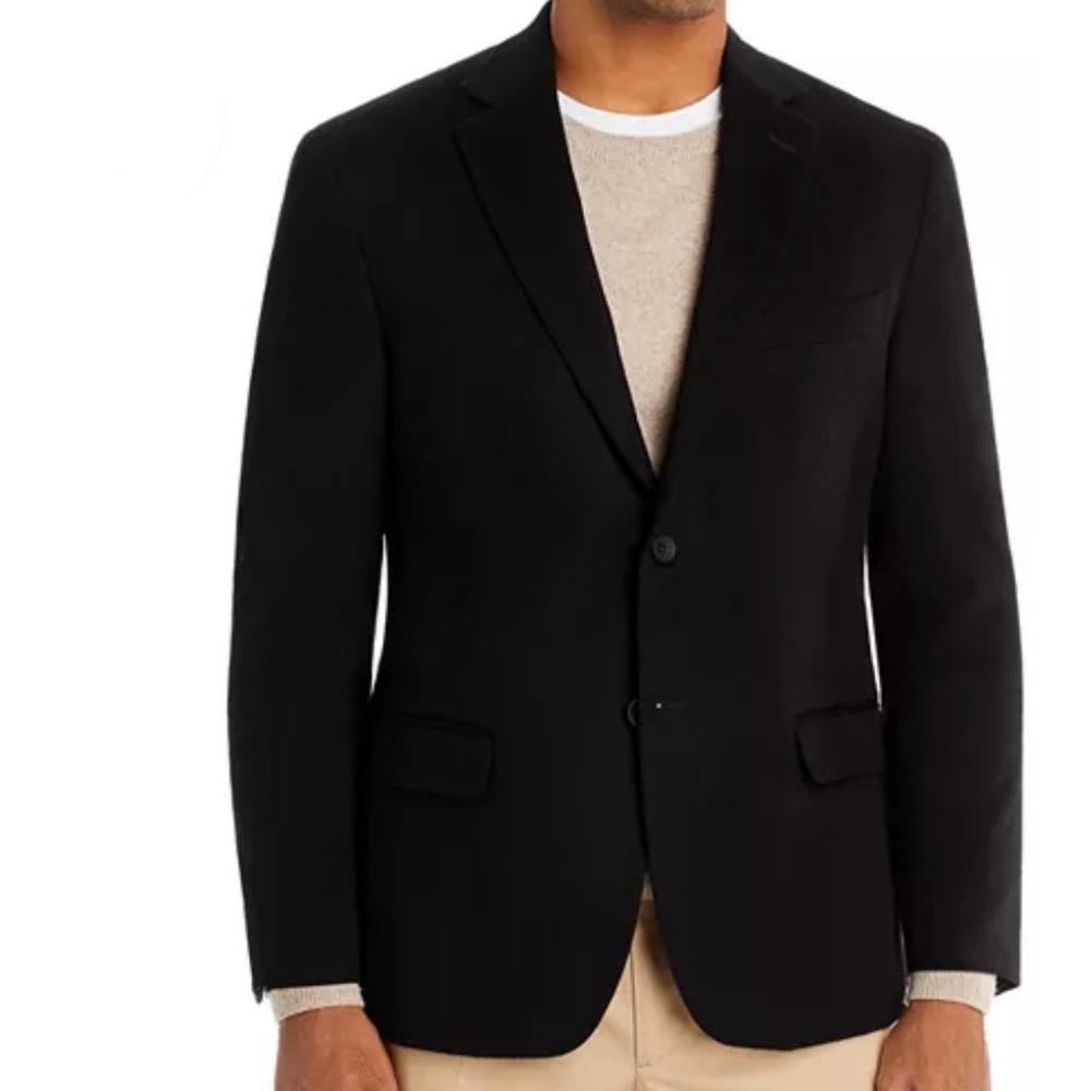 100% Italian Cashmere Blazer VEUC -Black 40S as measured listed as 37S